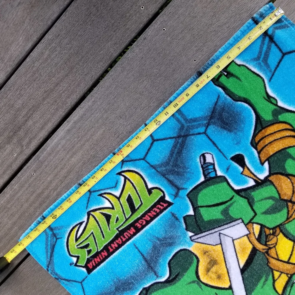 Vintage TMNT Beach Towel Teenage Mutant Ninja Turtles Cowabunga  54”x28” 2003